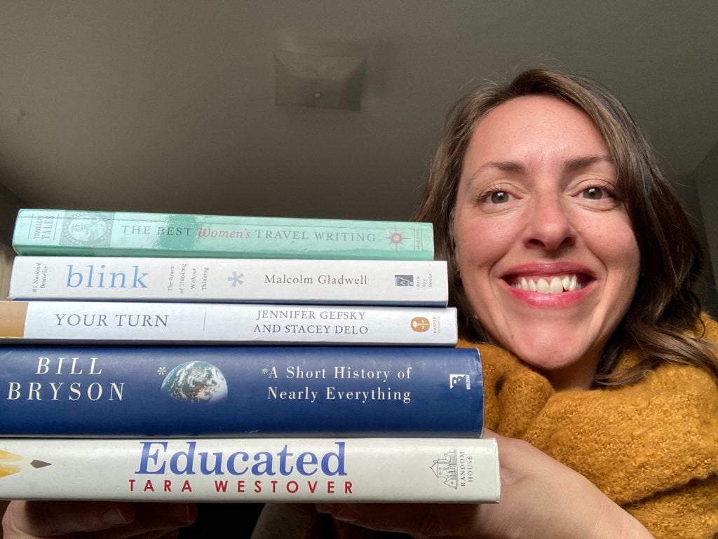 Jordan Martindell sharing favorite books for working mothers
