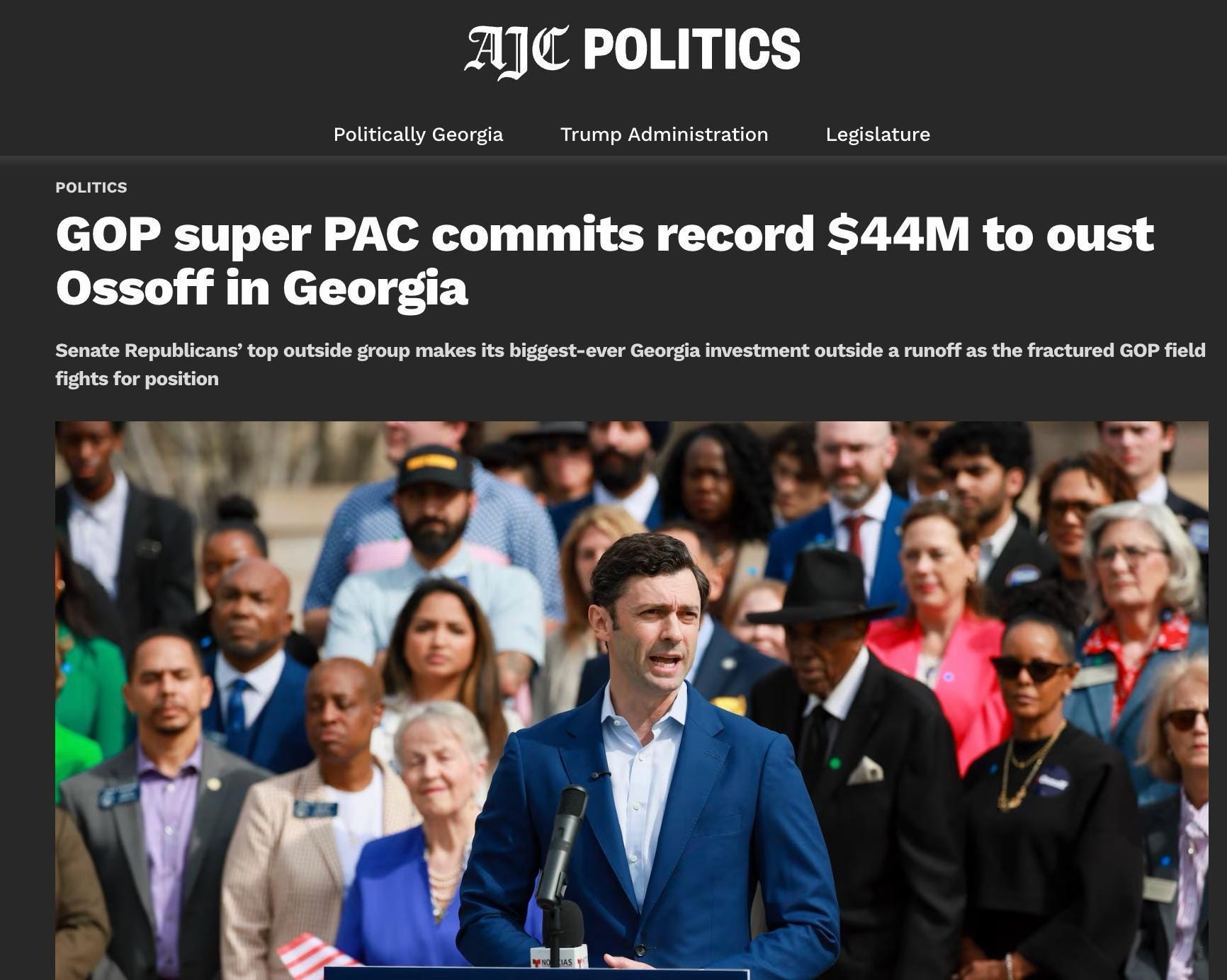 BREAKING: Jon Ossoff just delivered the campaign speech Republicans ...