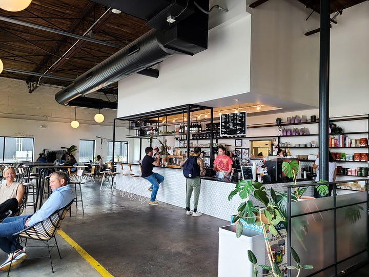 Not Just Coffee on Jay Street in Charlotte, North Carolina exterior & interior