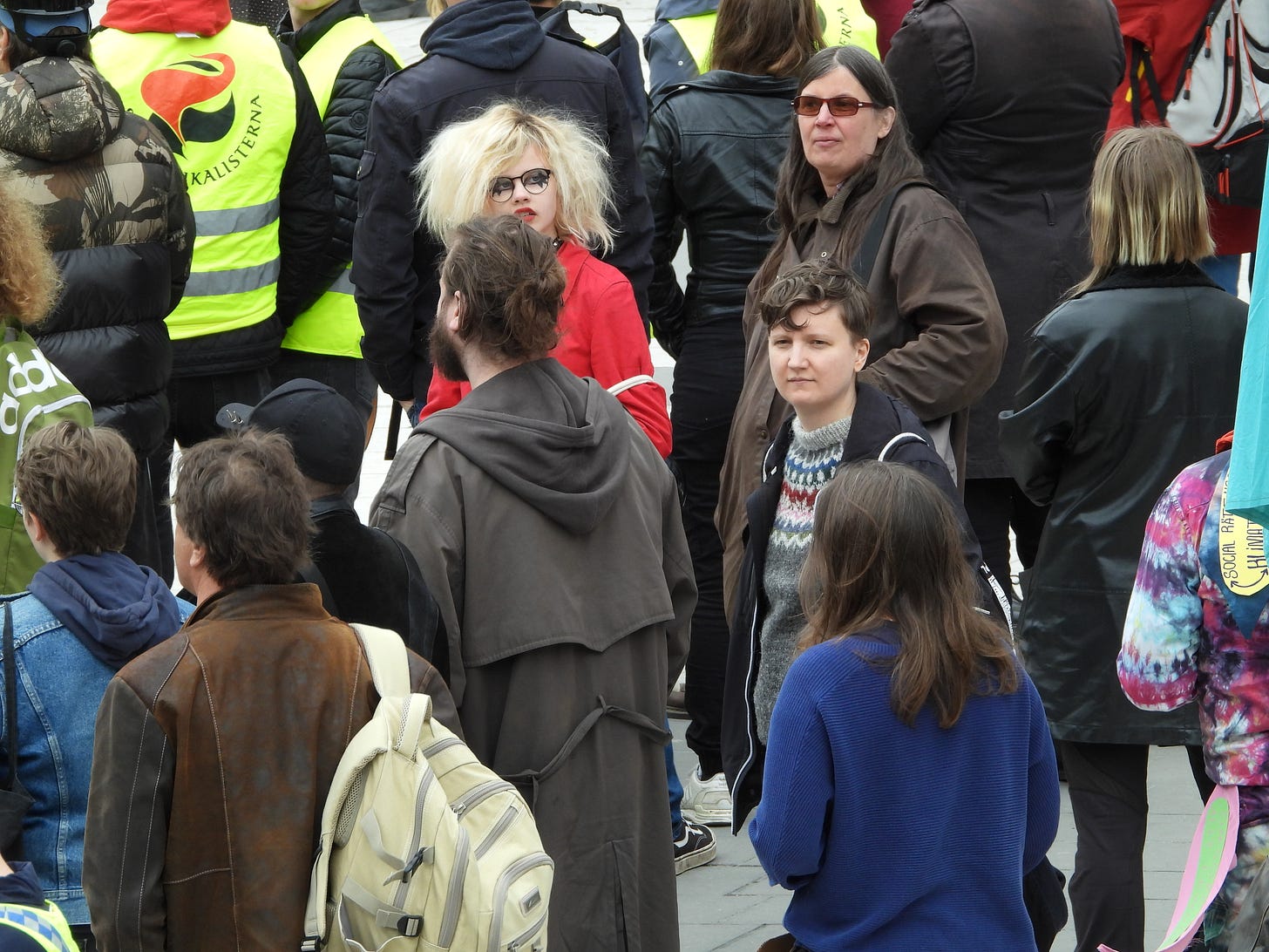 Salka Sandén demonstrerar med AFA Salka Sandén demonstrerar med AFA