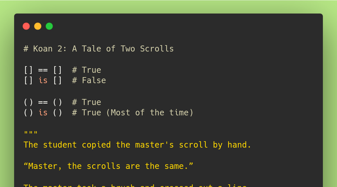 Koan 2: The Tale of Two Scrolls