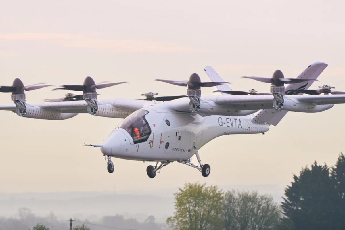 The G-EVTA during the transition flight