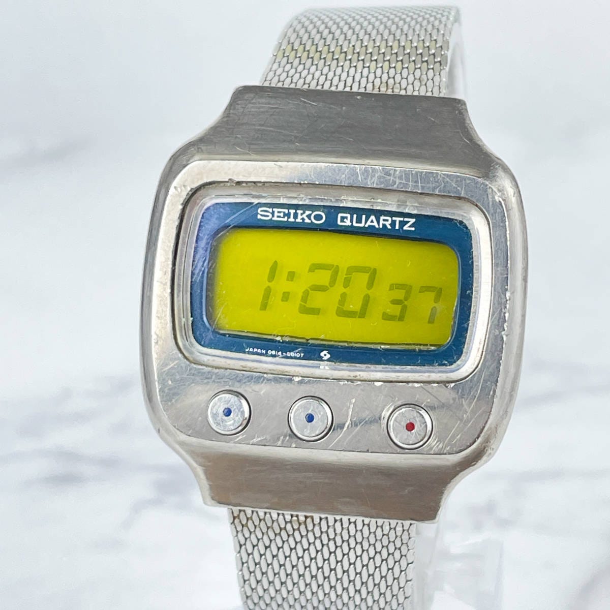 【1円スタート】SEIKO セイコー 希少品 0614-5000 デジタル 腕時計 クオーツ Titaniumu チタン 液晶表示有