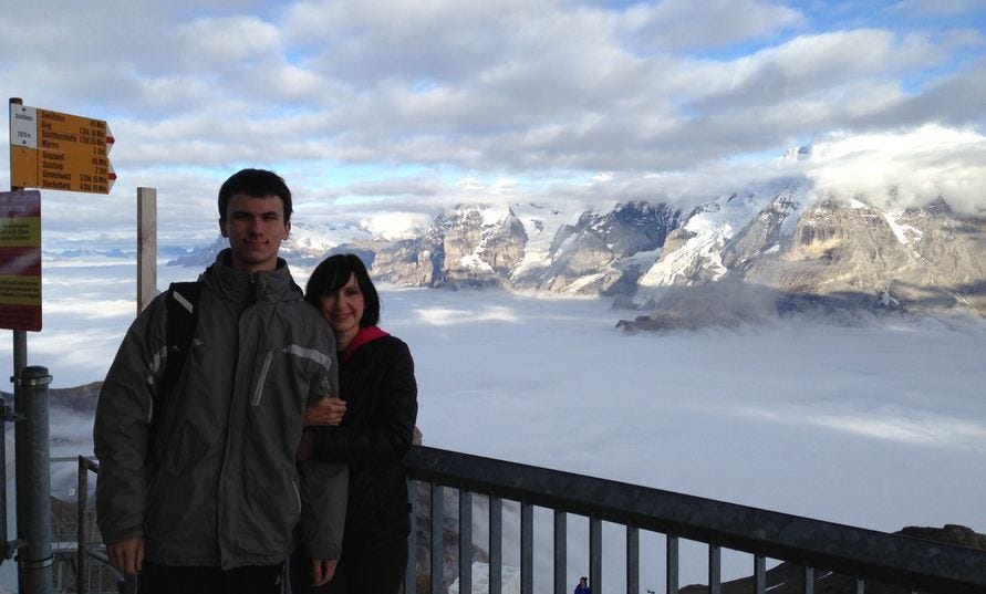 me & a - swiss alps