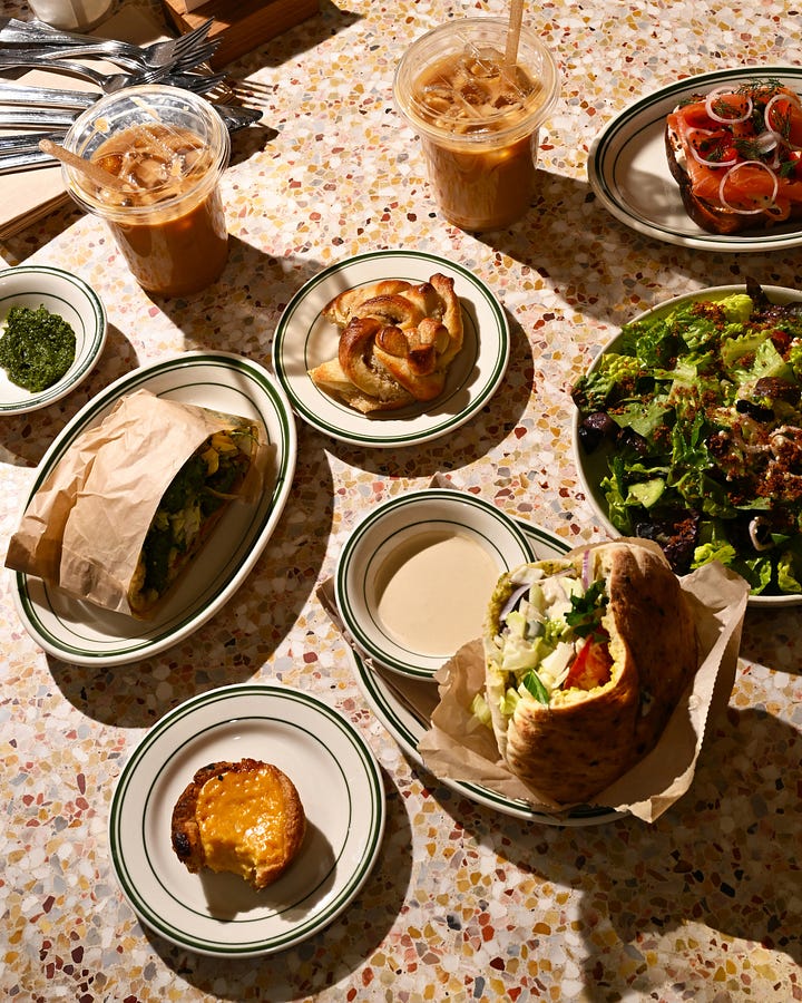 shakes, cardamom buns, oj, masa cake, porridge, air fries by la-based photographer danielle g. adams