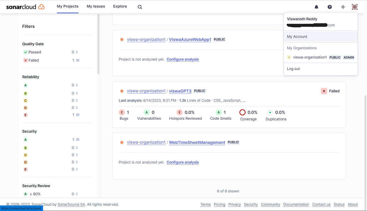 Click on My Account. Click on My Account.