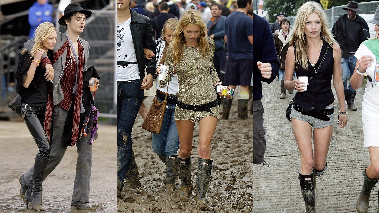 12 Kate Moss Glastonbury Looks That Defined Festival Fashion | Vogue