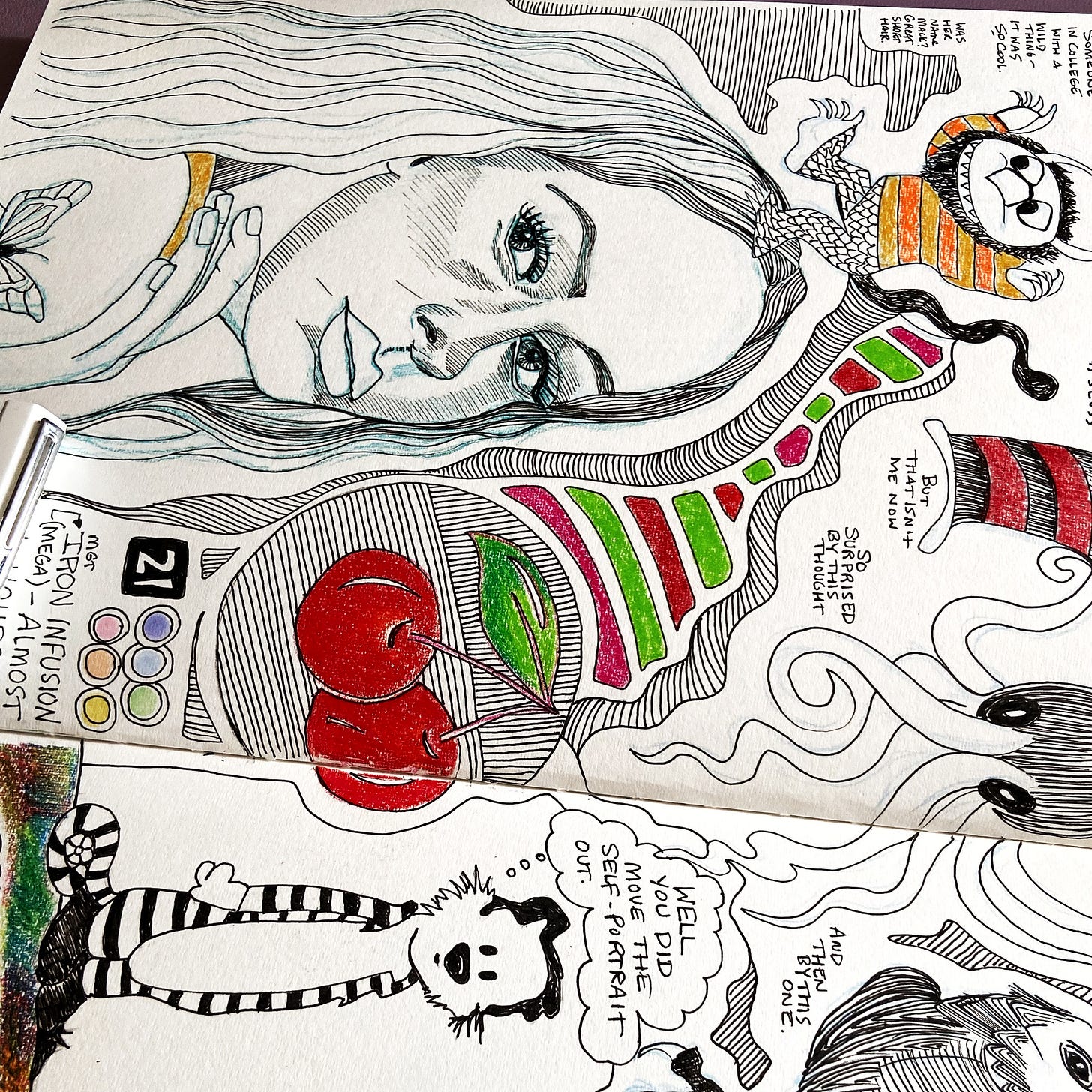  a glimpse of last week’s illustrated journal spread