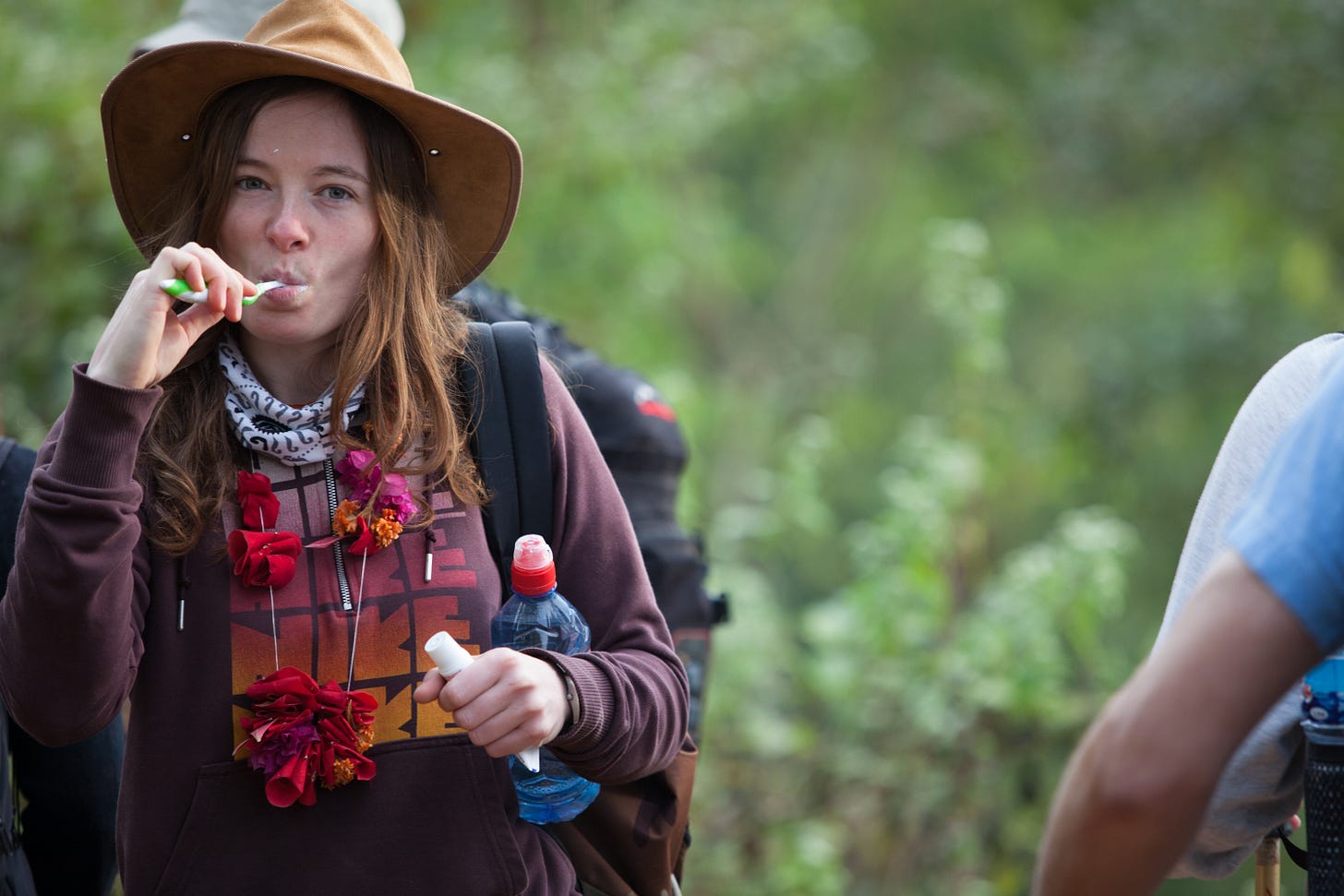 Brushing teeth in Nepal