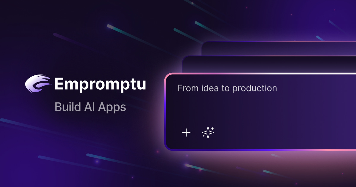 Empromptu no-code AI app builder logo Empromptu no-code AI app builder logo