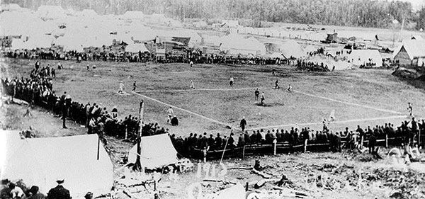 July 4th baseball game in early Anchorage, Alaska in 1915.