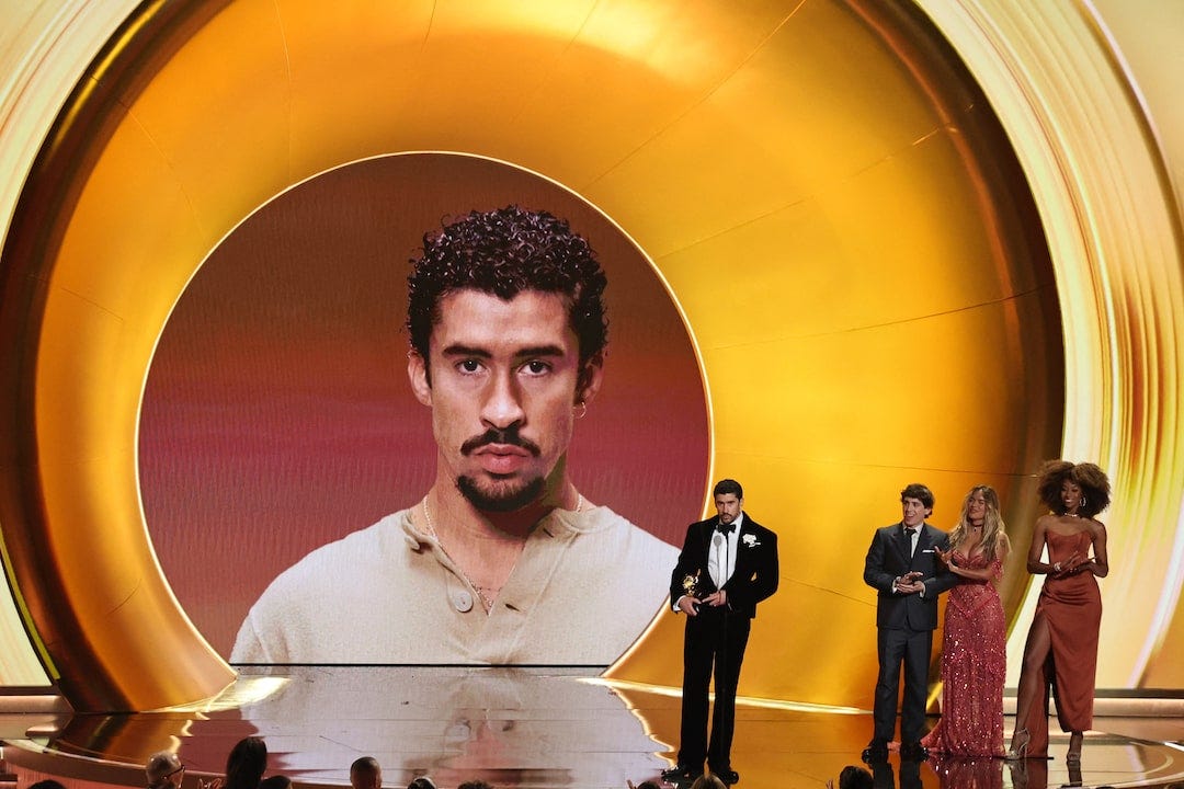 Bad Bunny says 'ICE out' during Grammy awards acceptance speech | Reuters Bad Bunny says 'ICE out' during Grammy awards acceptance speech | Reuters