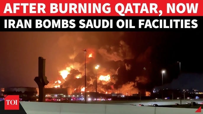 Furious Iran Bombards Saudi Oil Refineries In Retaliation For Israel-US Gas  Facility Attack