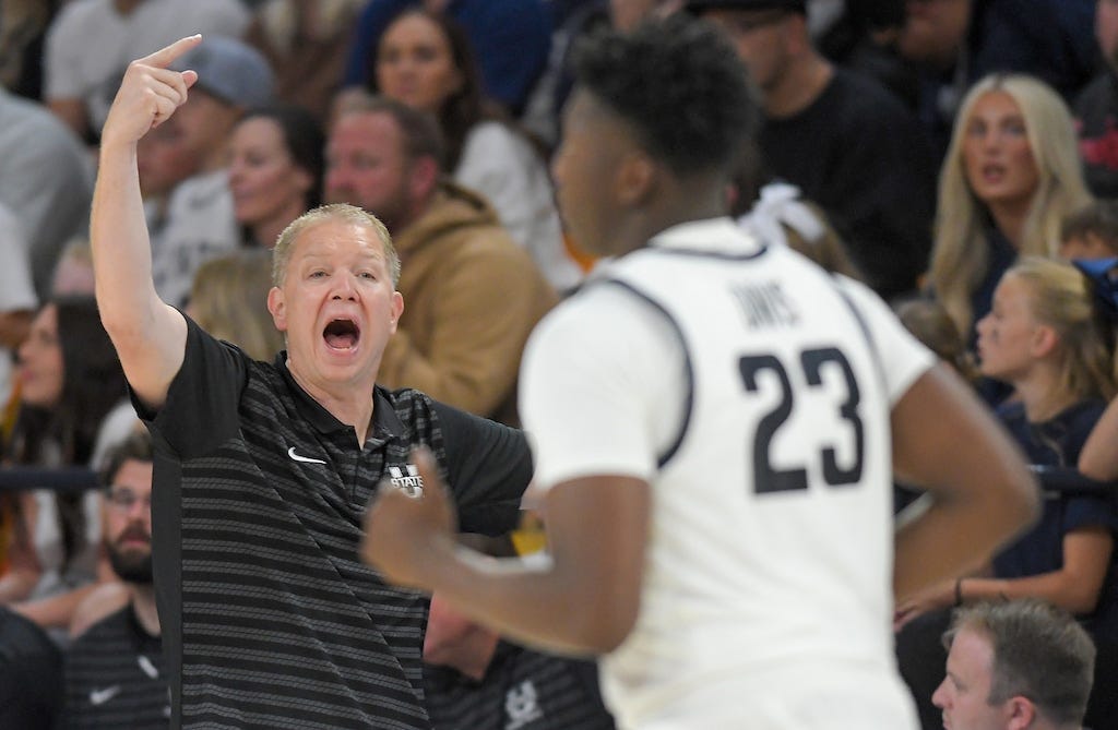Utah State basketball coach Calhoun thinks he can win a national title in  Logan