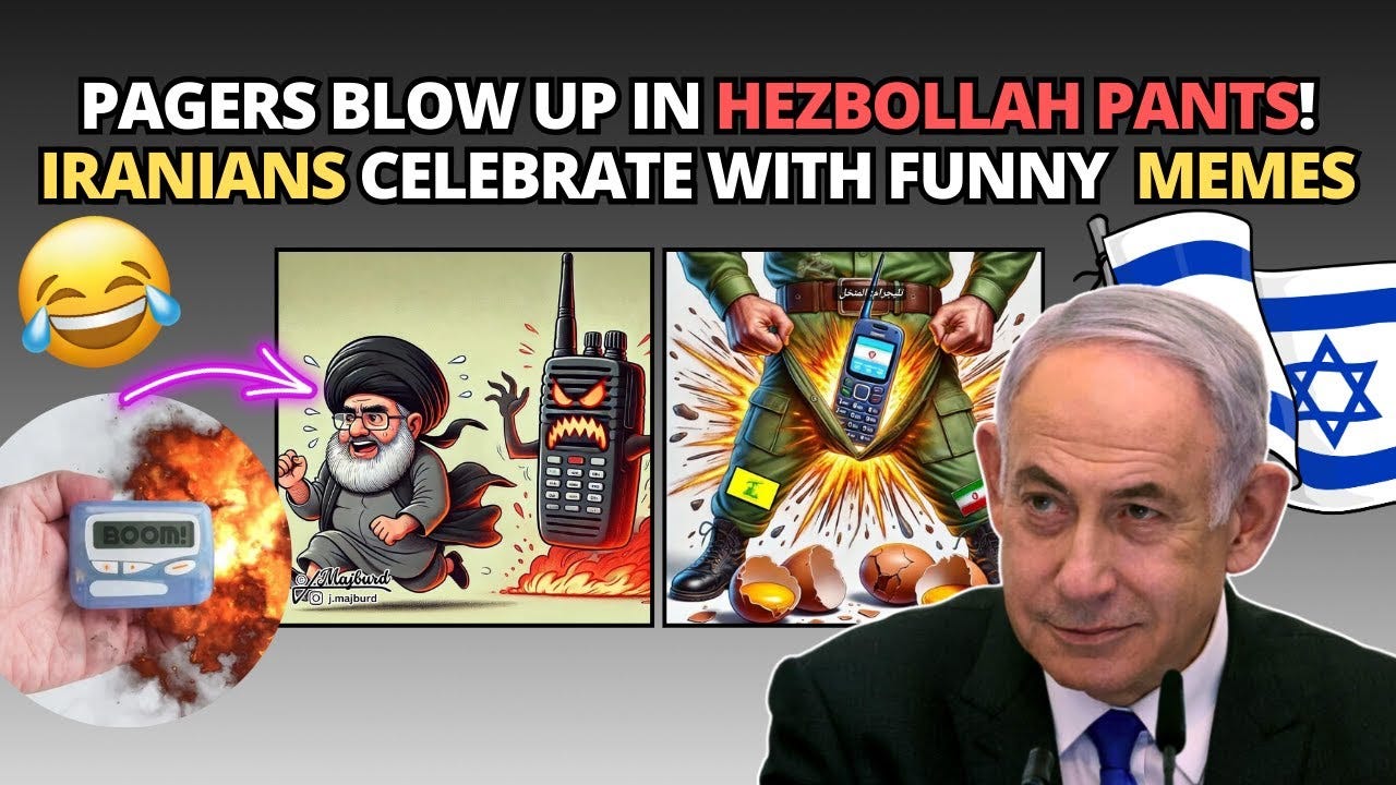 Pagers Blow Up in Hezbollah Pants! Iranians Celebrate With Funny Memes ...