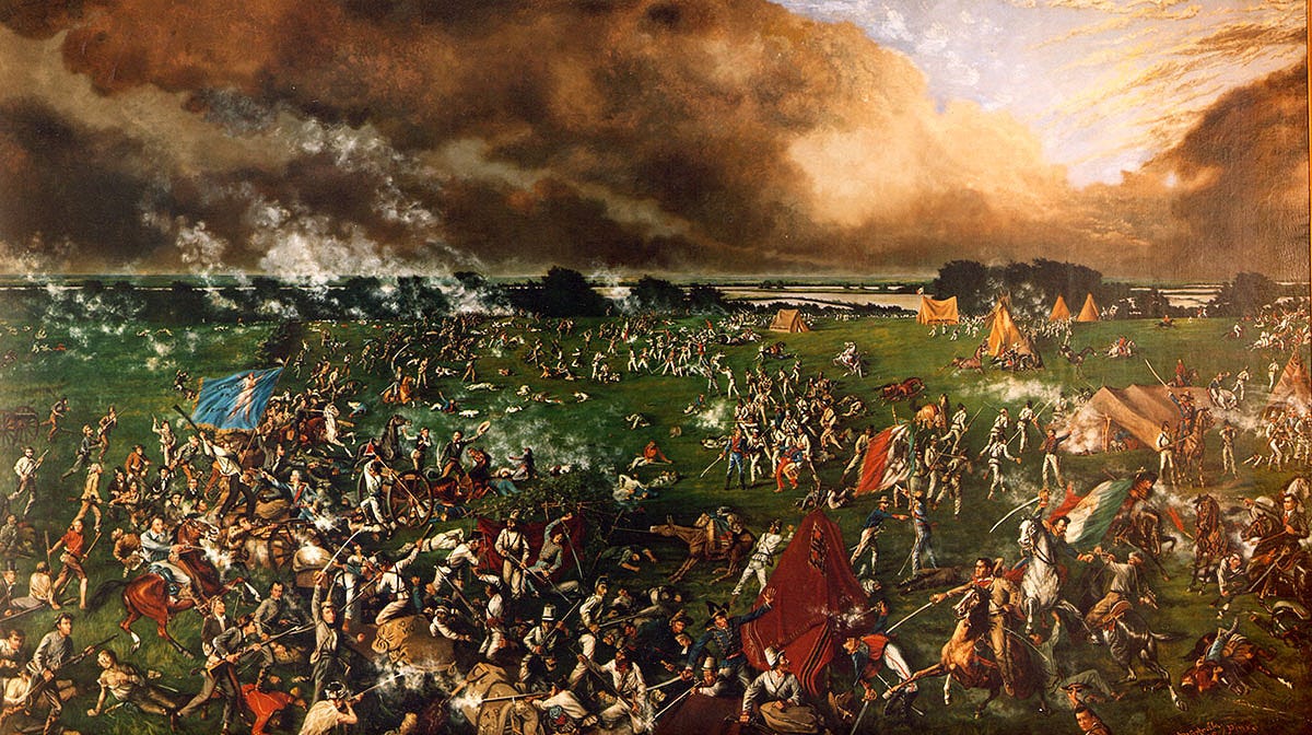 painting battle of san jacinto victory for Texas revolutionaries 1836