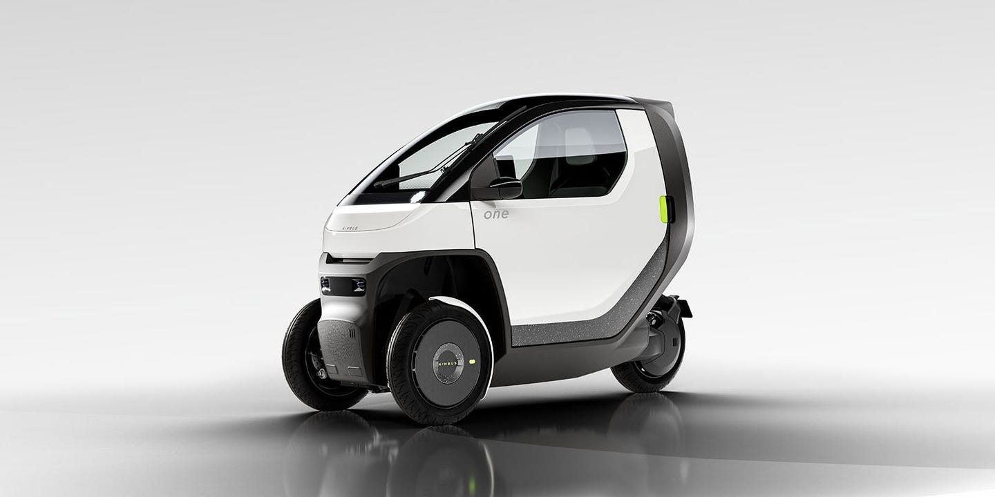 Nimbus One 50 MPH enclosed 3-wheeled EV has car-like convenience