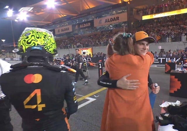 r/formula1 - Lando’s mom hugged Oscar after the race, Crofty summed it up beautifully: “A mother knows when a hug is needed.” r/formula1 - Lando’s mom hugged Oscar after the race, Crofty summed it up beautifully: “A mother knows when a hug is needed.”