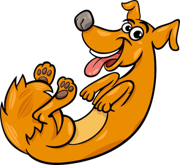 Premium Vector | Cute playful dog cartoon illustration