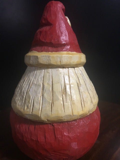 Santa carving by Janet Wolfinger