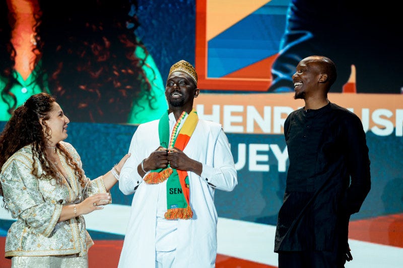 The top three Africa’s Business Heroes (from left): Dr Salma Bougarrani, Henri Ousmane Gueye and Alexander Odhiambo The top three Africa’s Business Heroes (from left): Dr Salma Bougarrani, Henri Ousmane Gueye and Alexander Odhiambo