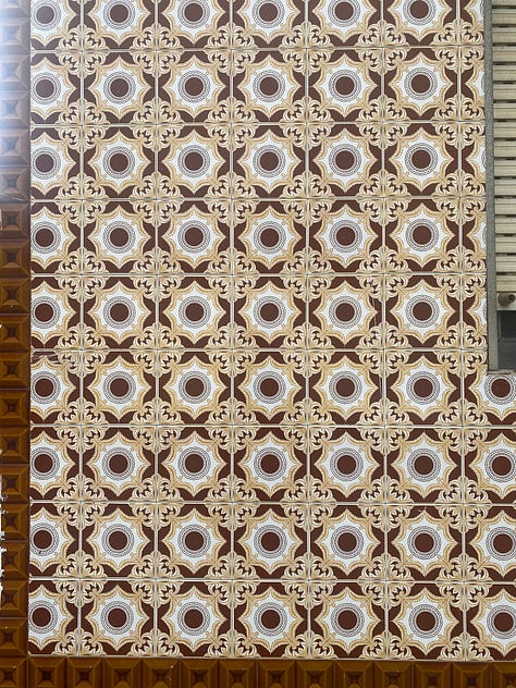 Intricate detailed tiles, with different patterns