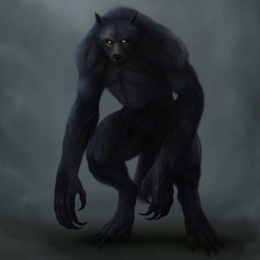 Artist rendering of Michigan Dogman