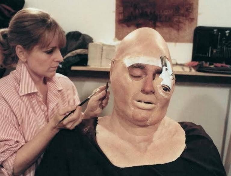 John Matuszak putting on makeup for Sloth -- The Goonies [1985] :  r/Moviesinthemaking