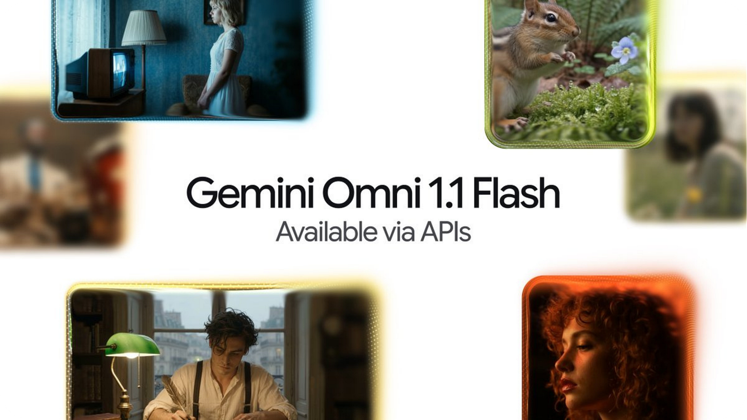 Collage de fotogramas generados con Gemini Omni 1.1 Flash, disponible vía APIs