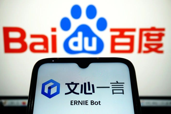 Baid’s shares surged Friday after brokerages including Citigroup tested the company’s recently unveiled ChatGPT-like service and granted it their preliminary approval. Photo: VCG