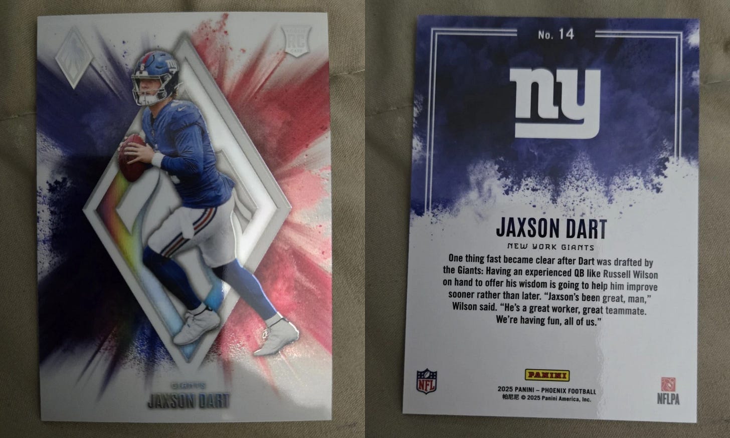 2025 Phoenix Color Blast Jaxson Dart #14 for PSA grading