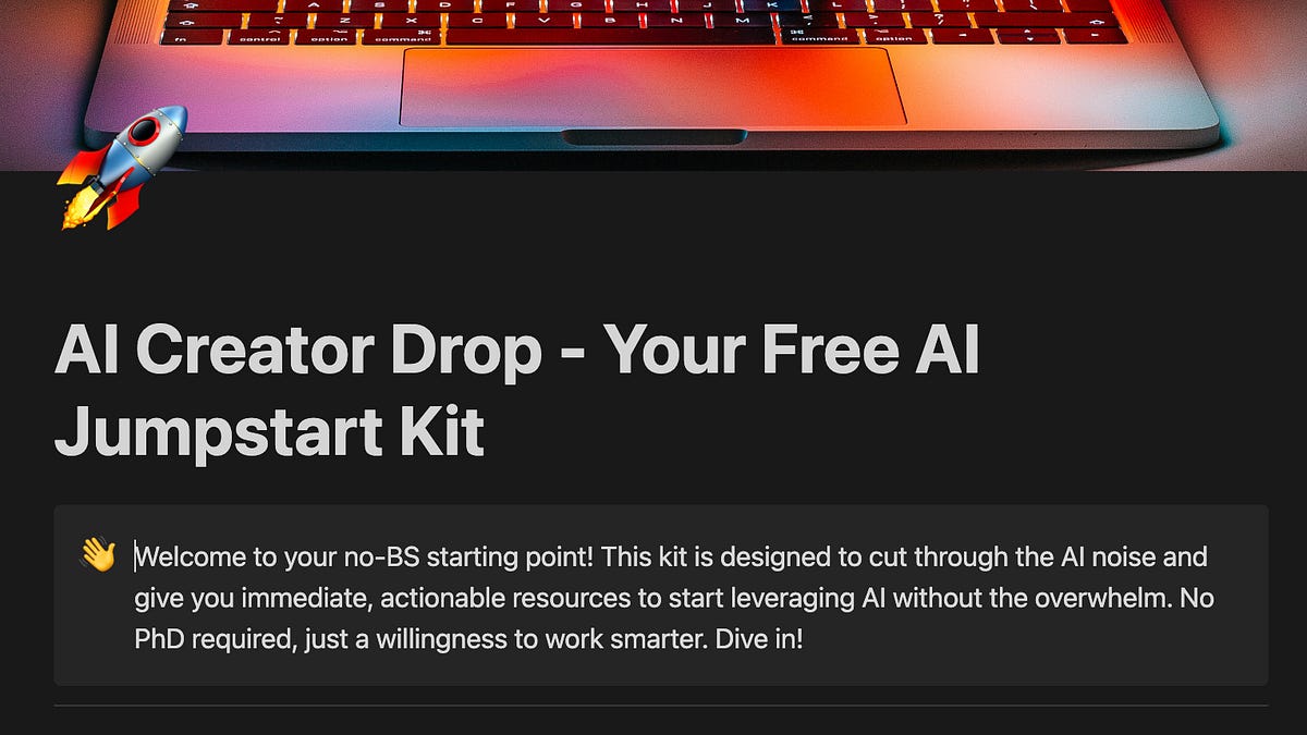 The AI Creator's FREE Jumpstart Kit - by TechTiff