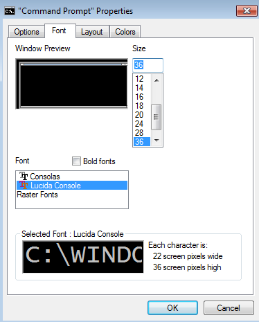 command prompt change font size font color layout command prompt change font size font color layout