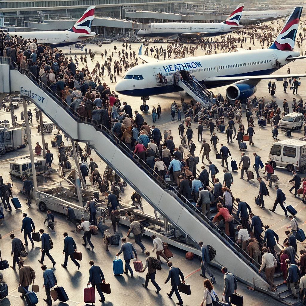 Rich People Pack Heathrow Airport Desperate to Leave