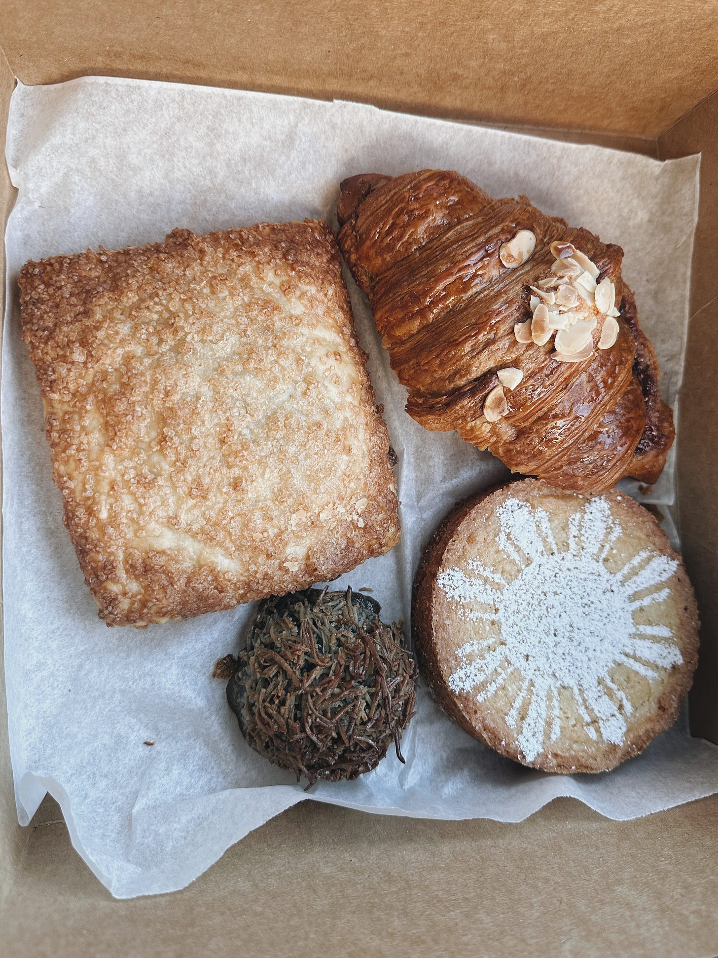 Box of Filipino-French pastries from Kasama, a Michelin-starred restaurant in Chicago.