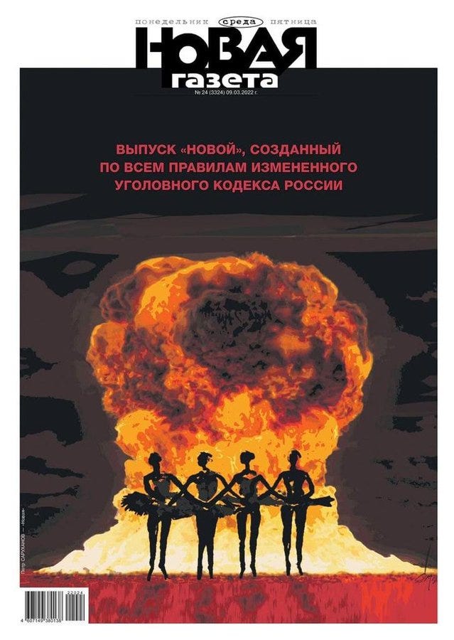 Novaja gazeta 9.3. 2022