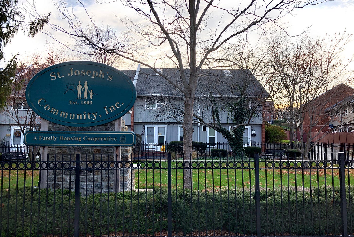 Figure 2. St. Joseph’s Cooperative Homes in Boston’s Roxbury neighborhood, completed in 1969, is an example of one of Boston’s many older nonprofit cooperatives. The project was made possible by land cleared through urban renewal programs, and the sponsorship of two neighborhood organizations. It remains affordable to low-income households thanks to a project-based Section 8 contract. Photograph by Ana Arenas, 2020.