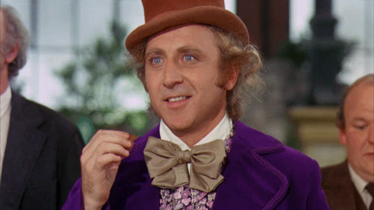 Willy Wonka says "the suspense is terrible. I hope it will last"