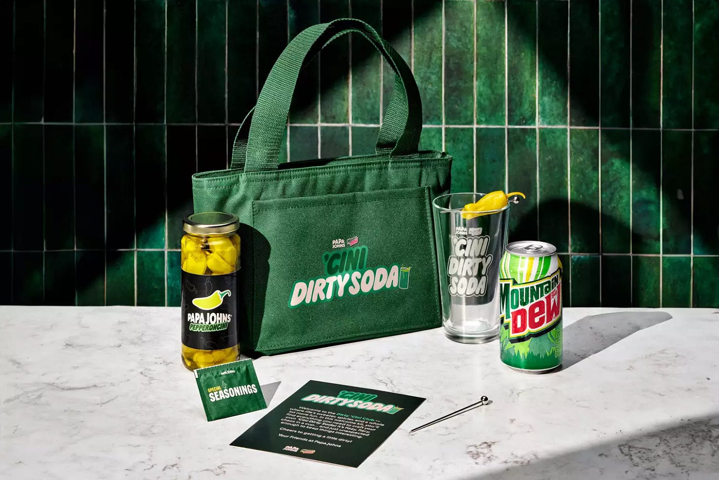 Papa John's and Mountain Dew's 'Cini Dirty Soda kit.