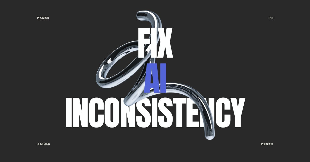 You're Fixing AI Inconsistency Wrong. Here's What Works. - Prosper