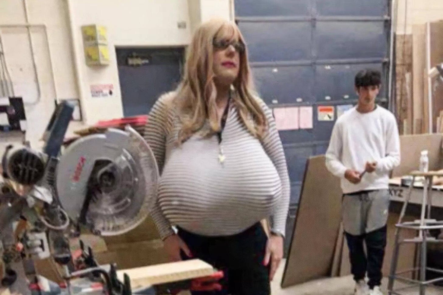 Students warned not to take photos of Oakville teacher who wears huge prosthetic breasts Students warned not to take photos of Oakville teacher who wears huge prosthetic breasts
