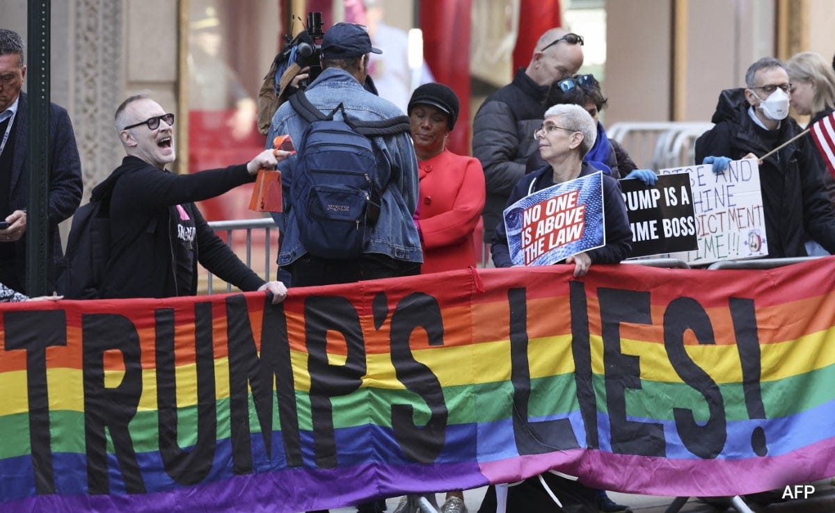 "Trump Or Death": Protests Outside New York Court Mirror US Divide