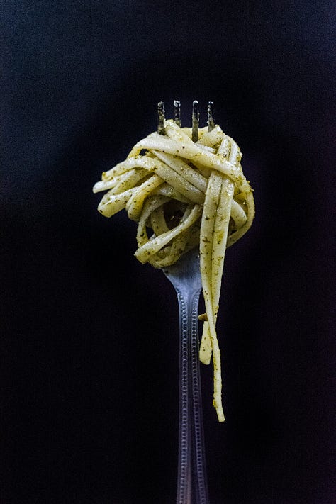 plates on table credit aleishakalina unsplash; crispy rice credit scotteckersley unsplash; noodles on fork credit alice Pasquale unsplash; burgers credit mae mu; sandwich credit tina witherspoon unsplash; pizza oven credit zero take unsplash;
