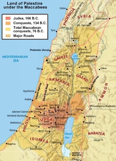 Map | Maccabean Revolt | Palestine