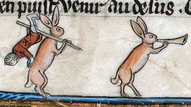 Killer Rabbits in Medieval Manuscripts: Why So Many Drawings in the Margins  Depict Bunnies Going Bad | Open Culture