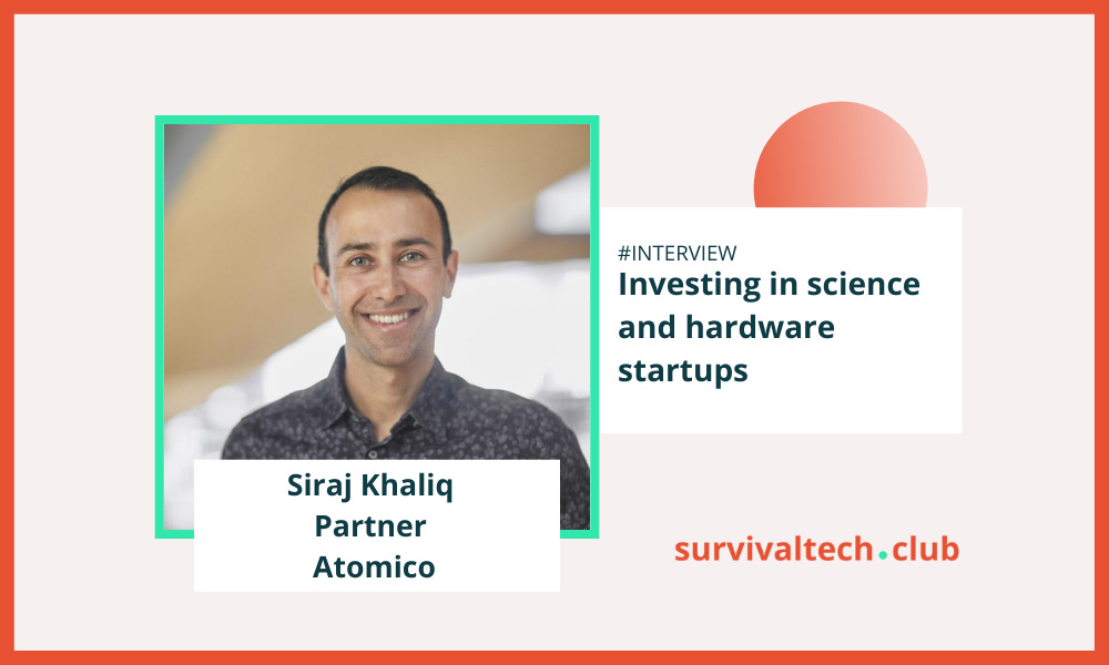 Cover of the interview with Siraj Khaliq at Survivaltech.club