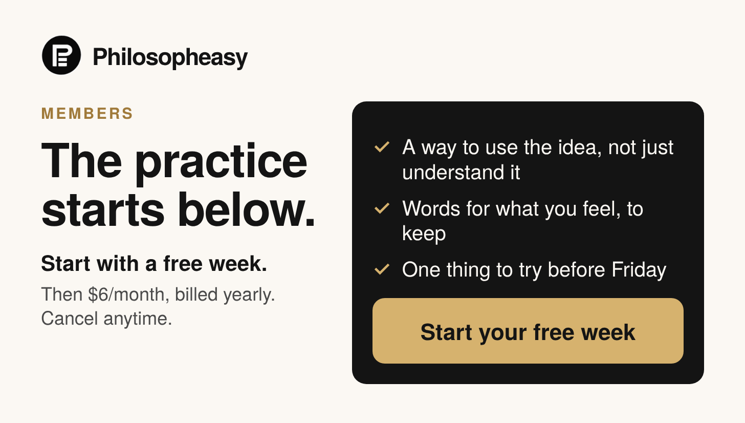 The practice starts below. Start your free week.