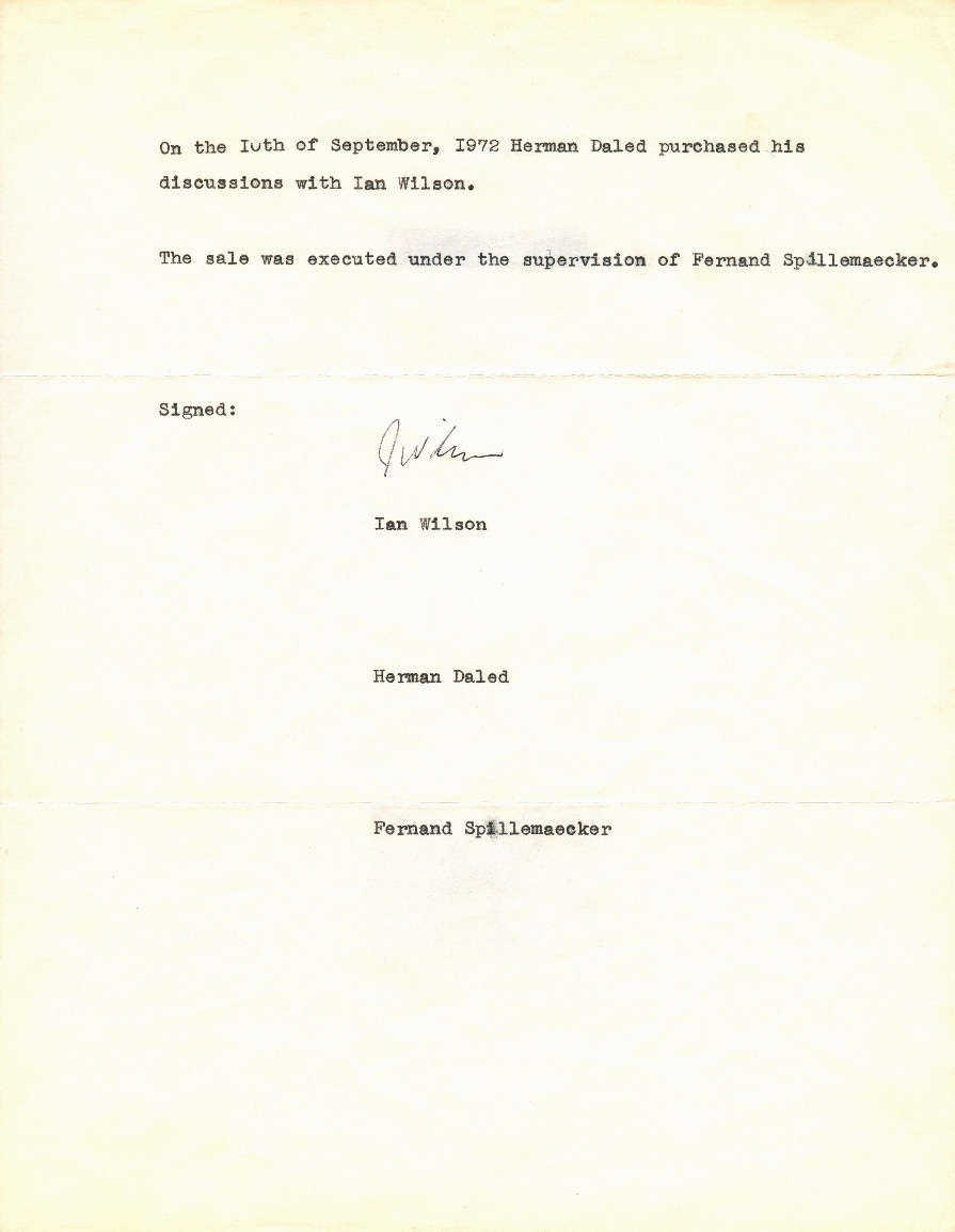 Ian Wilson, Discussion, 10th of September 1972, (typewritten text and ink on paper), 1972 [MoMA, New York, NY. © Ian Wilson]