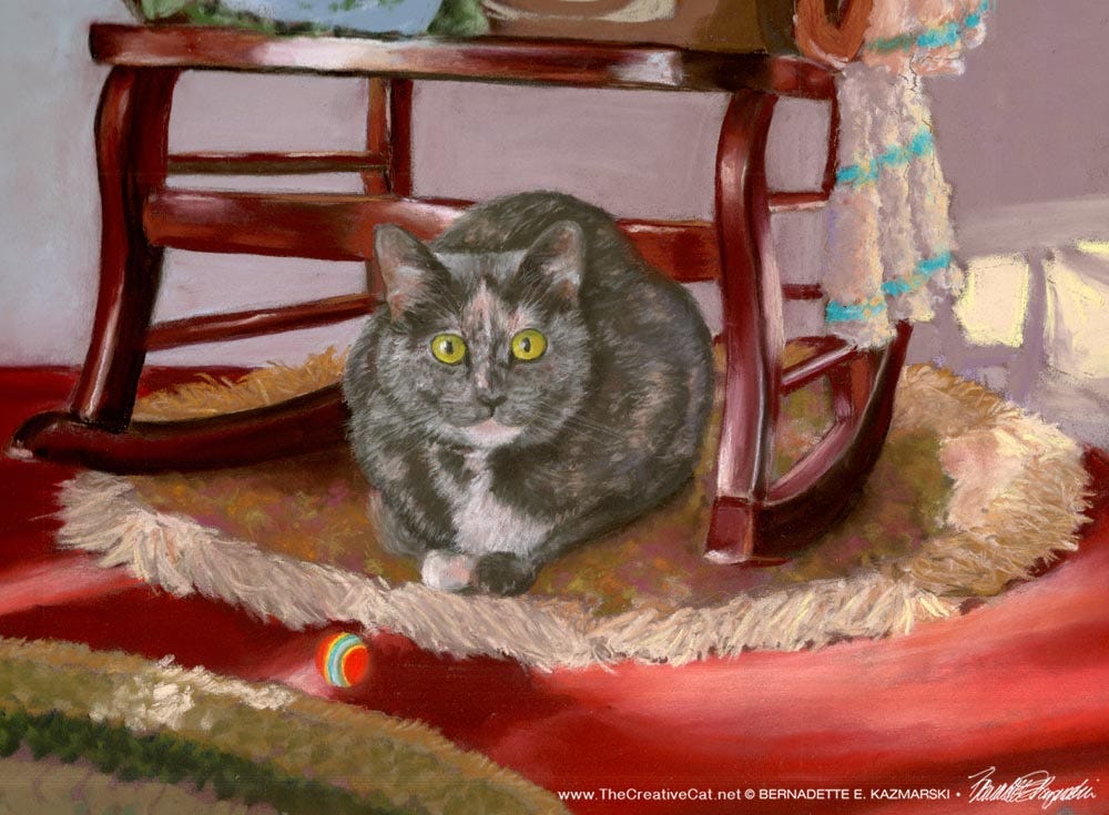 Nikka's Jupiter Ball, pastel, 10 x 15, 2023 © Bernadette E. Kazmarski