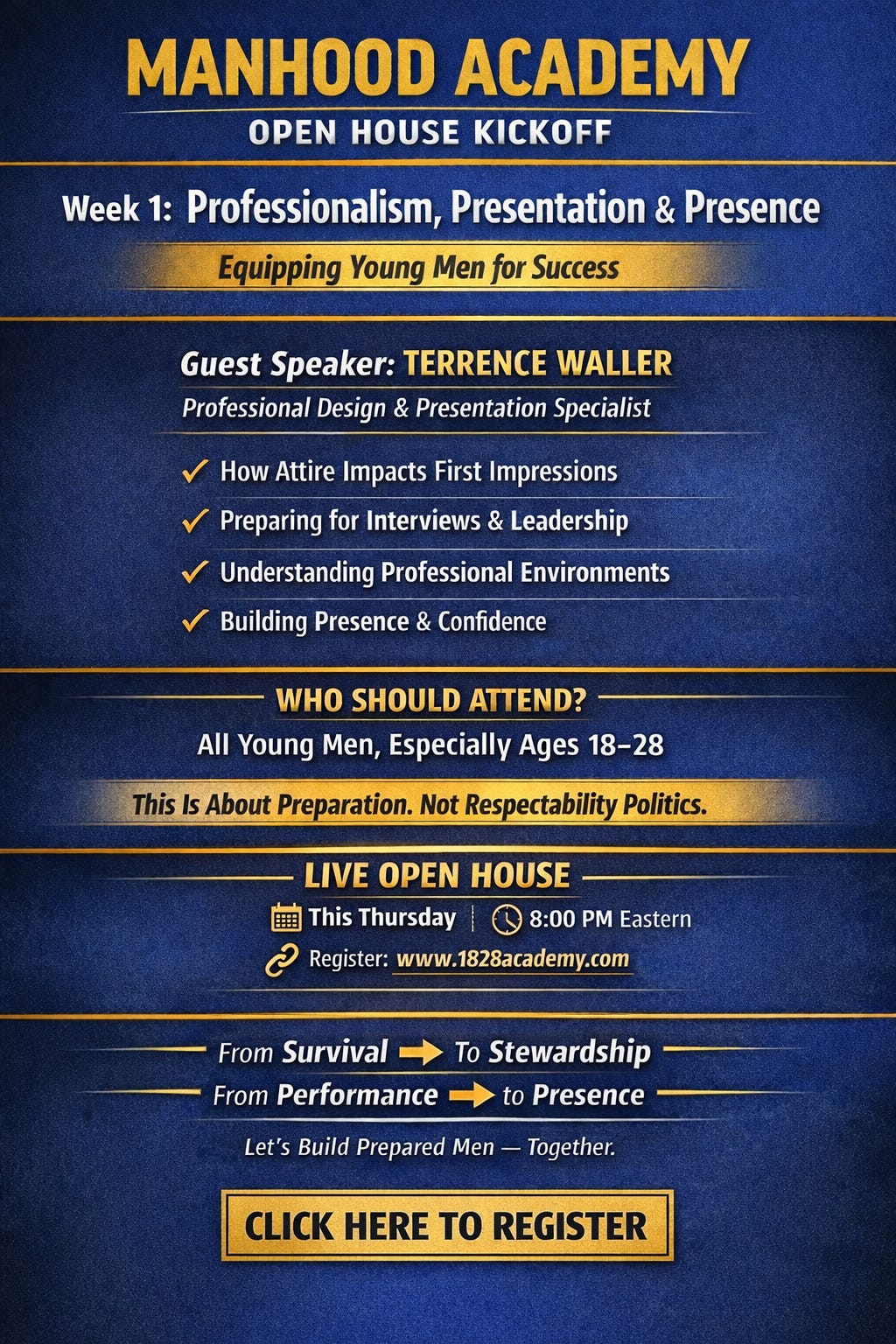 Invite a Young Man to This Thursday’s Manhood Academy Kickoff